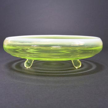 Victorian 1900's Vaseline/Pearline Uranium Glass Bowl