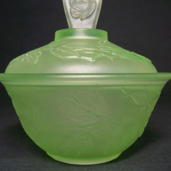 Walther Art Deco Uranium Glass 'Waltraut' Trinket Bowl