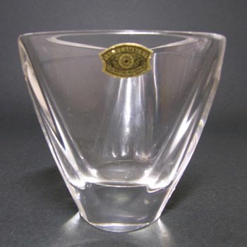 Val St-Lambert Belgium Glass Vase - Signed + Labelled