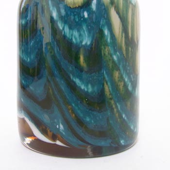 V.B. Opaline Florence Italian Empoli Blue Glass Vase