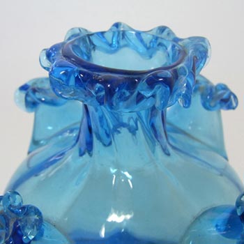 Gordiola Spanish Blue Glass Five Spout Vase