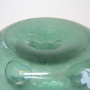 Gordiola Spanish Turquoise Glass Five Spout Vase