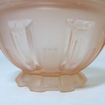 Walther & Söhne 1930's Art Deco Pink Glass 'Greta' Trinket Dish