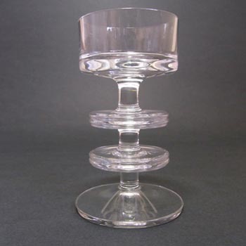 Wedgwood 1970s Sheringham Clear Glass Candlestick RSW13