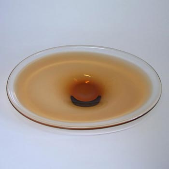 Wedgwood Large Orange Glass Fruit Bowl - Acid Stamped