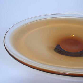 Wedgwood Large Orange Glass Fruit Bowl - Acid Stamped