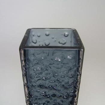 Whitefriars #9683 Baxter Indigo Glass 6.75" Nailhead Vase