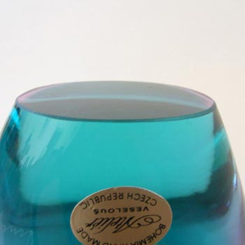 Atelier Veselous Czech Lilac + Turquoise Glass Vase