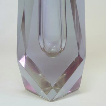 Neodymium / Alexandrite Faceted Lilac / Blue Glass Vase