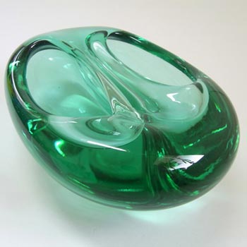 Zelezny Brod Sklo Czech Turquoise Green Glass Bowl