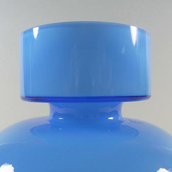 Alsterfors #S7032 Blue Glass Vase by Per Olof Ström - Labelled