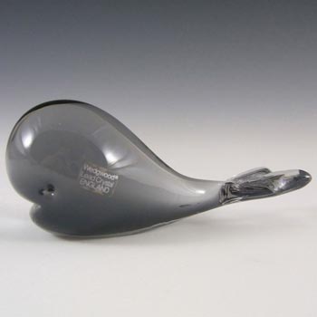Wedgwood Lilliput Smoky Glass Whale L5012 - Labelled