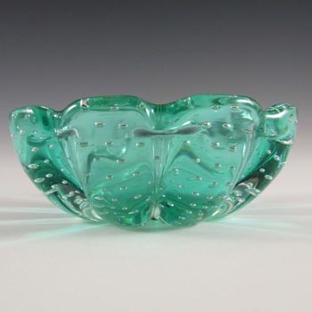 Archimede Seguso Murano Bullicante Glass Bowl - Labelled