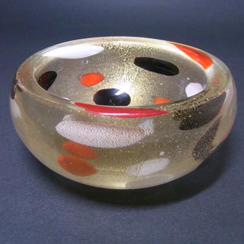 Barovier & Toso? Murano Gold Leaf/Murrines Glass Bowl