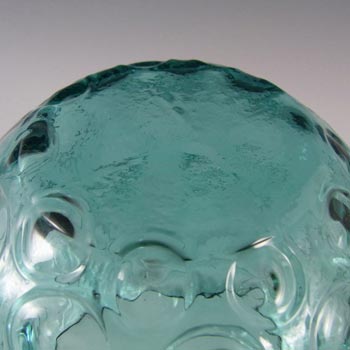 Borske Sklo 1950's Blue Glass Optical 'Olives' Vase