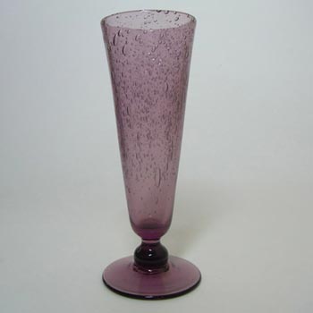 Verrerie du Marais de Riom French Glass Vase - Signed