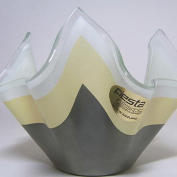 Chance Brown & Cream Glass "Duet/Duo" Handkerchief Vase