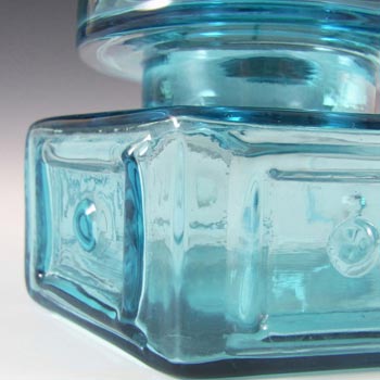 Dartington #FT88 Frank Thrower Kingfisher Blue Glass Vase
