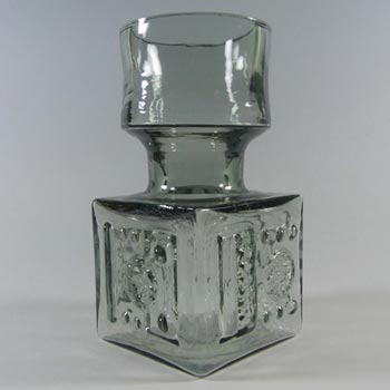 Dartington #FT65 Frank Thrower Smoky Glass Geometric Vase