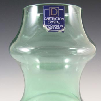 Dartington Hooped Green Cased Glass Vase - Labelled