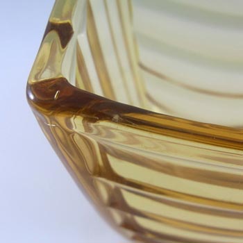 Sowerby #2617 Art Deco 1930's Amber Pressed Glass Vase