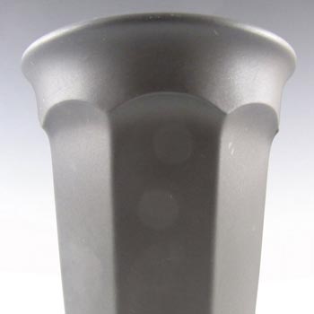 Davidson Art Deco 1930's Jet Black Glass Vase #1