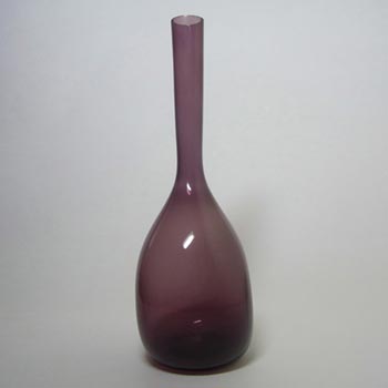 Elme 70s Scandinavian Purple Glass \'Flattened\' Vase