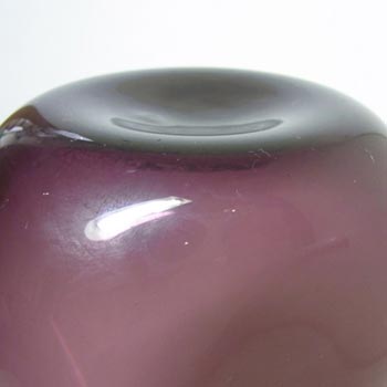 Elme 70s Scandinavian Purple Glass 'Flattened' Vase