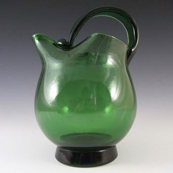Empoli Verde Italian Large Green Glass Jug / Pitcher