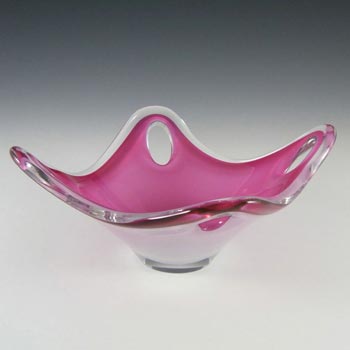 Flygsfors Coquille Glass Bowl by Paul Kedelv - Signed \'63