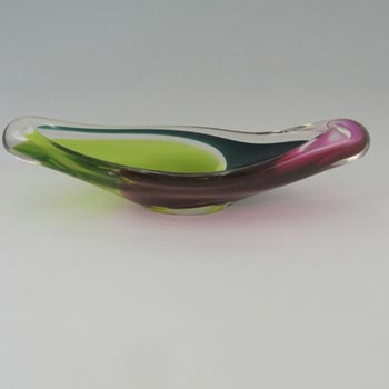 Flygsfors Signed 'Flamingo' Glass Bowl by Paul Kedelv