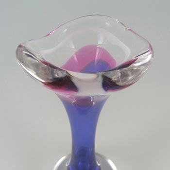 Flygsfors Signed Coquille Glass Bone Vase by Paul Kedelv