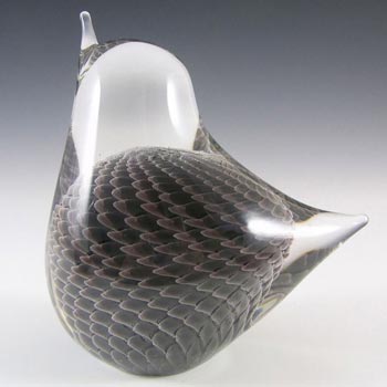 FM Konstglas / Marcolin Fumato Glass Bird #R1 - Signed
