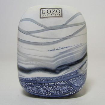 Gozo Maltese Glass \'Noire\' Vase - Signed & Labelled