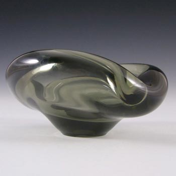Holmegaard #17199 Per Lutken Smoky Glass Bowl - Signed