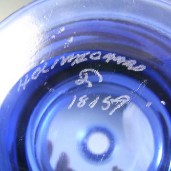 Holmegaard #18159 Per Lutken Blue Glass 'Safir' Vase - Signed