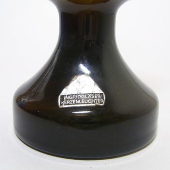 Ingrid/Ingridglas Green Glass Vase/Candlestick - Label