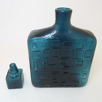 Empoli Italian Blue Textured Glass Decanter/Bottle