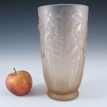 Jobling #11800 1930's Pink Art Deco Glass Celery Vase