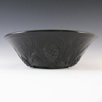 Jobling #5000 Jet Black Art Deco Glass Fircone Bowl