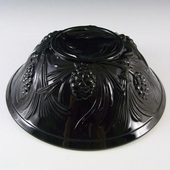 Jobling #5000 Jet Black Art Deco Glass Fircone Bowl