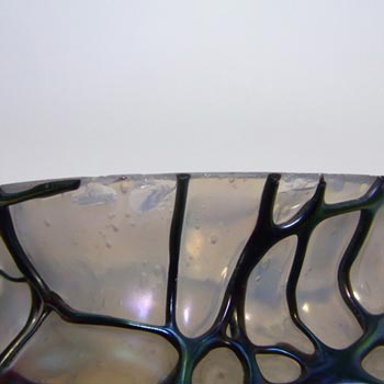 Kralik Art Nouveau 1900's Iridescent Veined Glass Vase