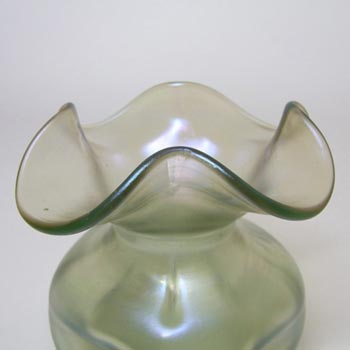 Loetz / Lötz Art Nouveau Green Glass Olympia Glatt Vase