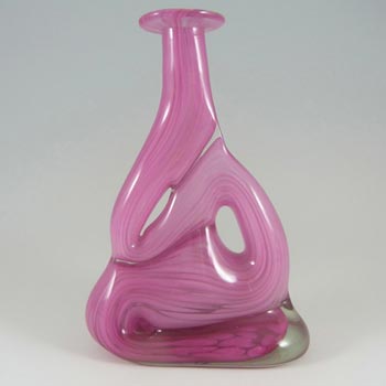 Maltese Mtarfa Organic Pink Art Glass Sculpture Vase