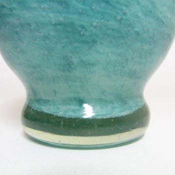 Nazeing Clouded Turquoise Bubble Glass 'Barrel' Vase
