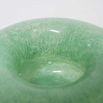 Nazeing Clouded Mottled Green Bubble Glass Posy Bowl