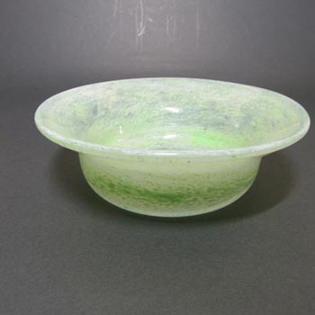 Nazeing 1950's Clouded Green Bubble Glass Bowl
