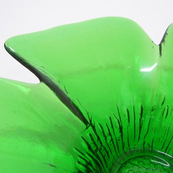Nazeing British Green Glass 'Wild Rose' Bowl - Labelled