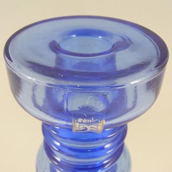 Riihimaki #1964 Riihimaen Blue Glass 'Carmen' Candlestick