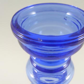 Riihimaki #1964 Riihimaen Blue Glass 'Carmen' Candlestick
